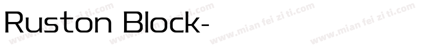 Ruston Block字体转换